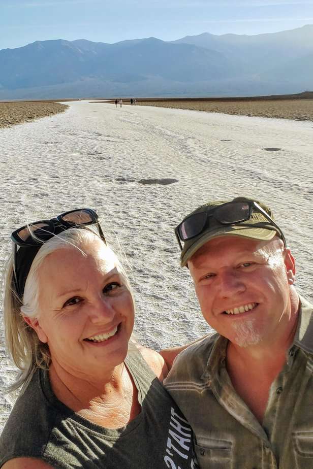 Couple Death Valley Salt Flats