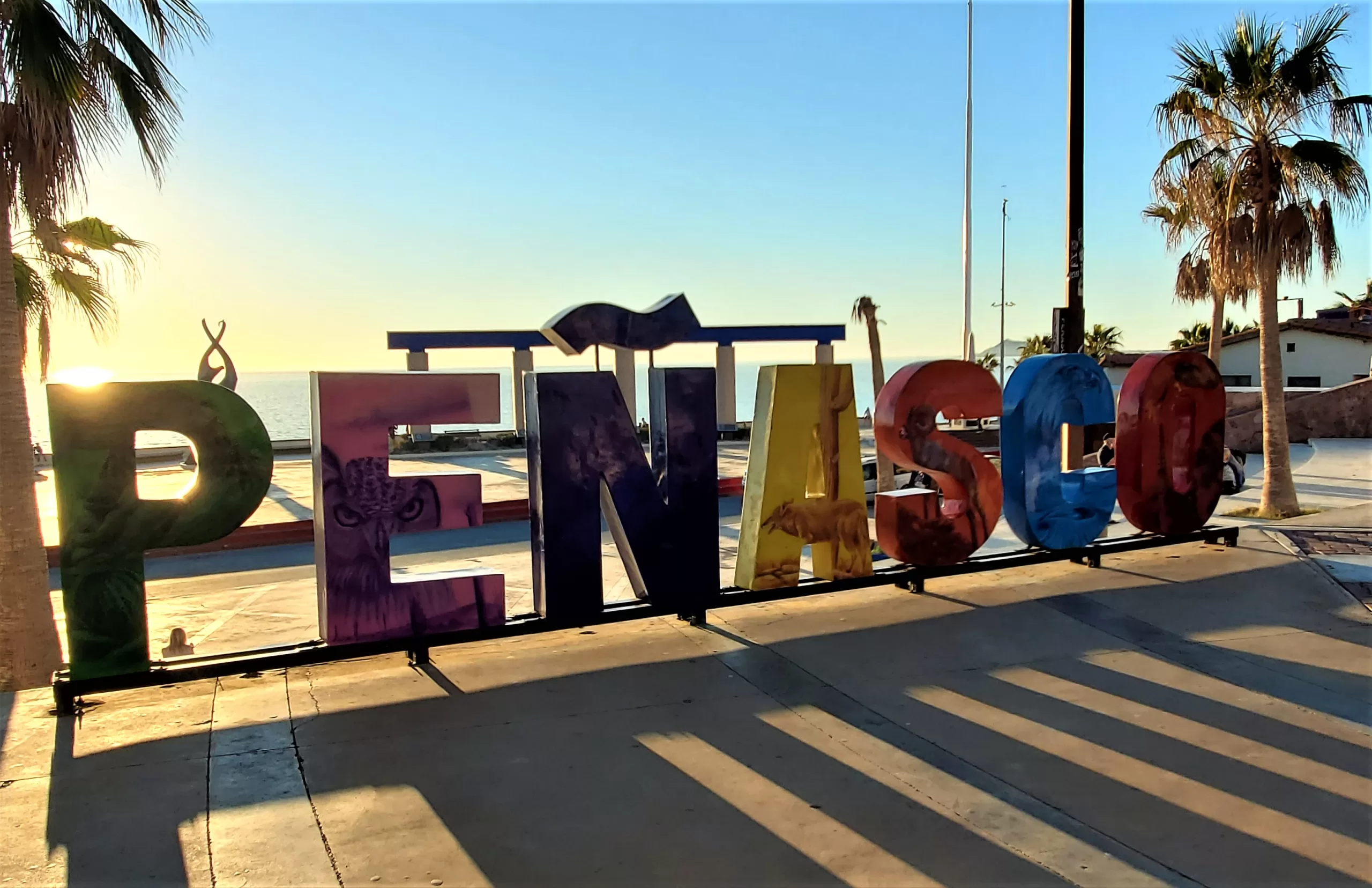 colorful puerto penasco letters on malecon