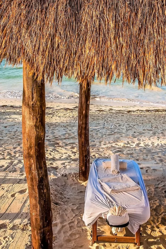 38 Super Fun Things To Do In Puerto Penasco 2025 203 Massage table on the beach.