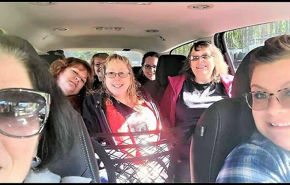 Going on road trips is fun with a car full of women!