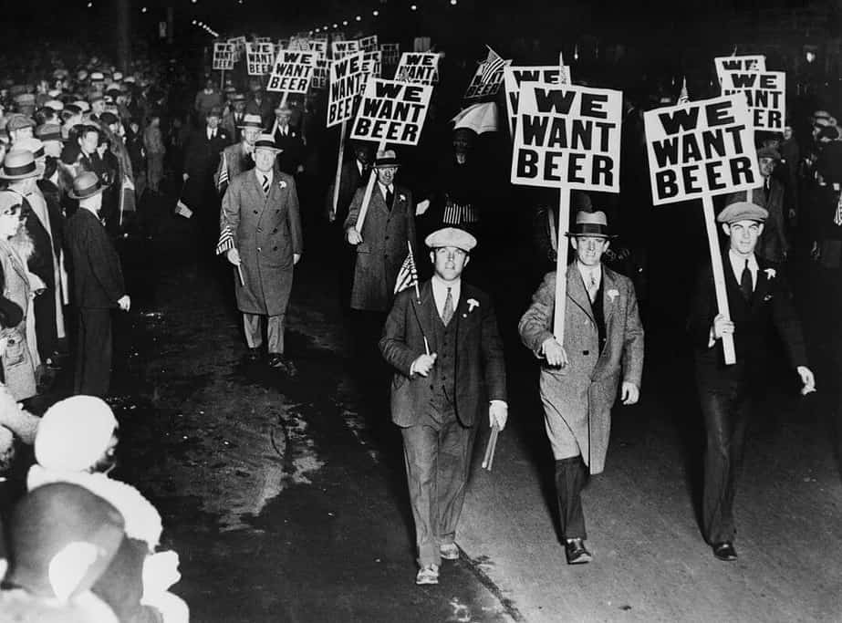 Unlocking The Mystery: What Is A Speakeasy Bar? 2 We want beer signs carried by prohibition protesters.