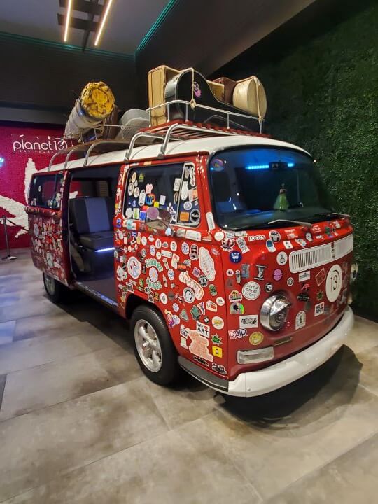 40+ Fascinating Things To Do In Vegas Besides Gamble 2024 39 Vintage vw smoke bus at planet 13 dispensary.