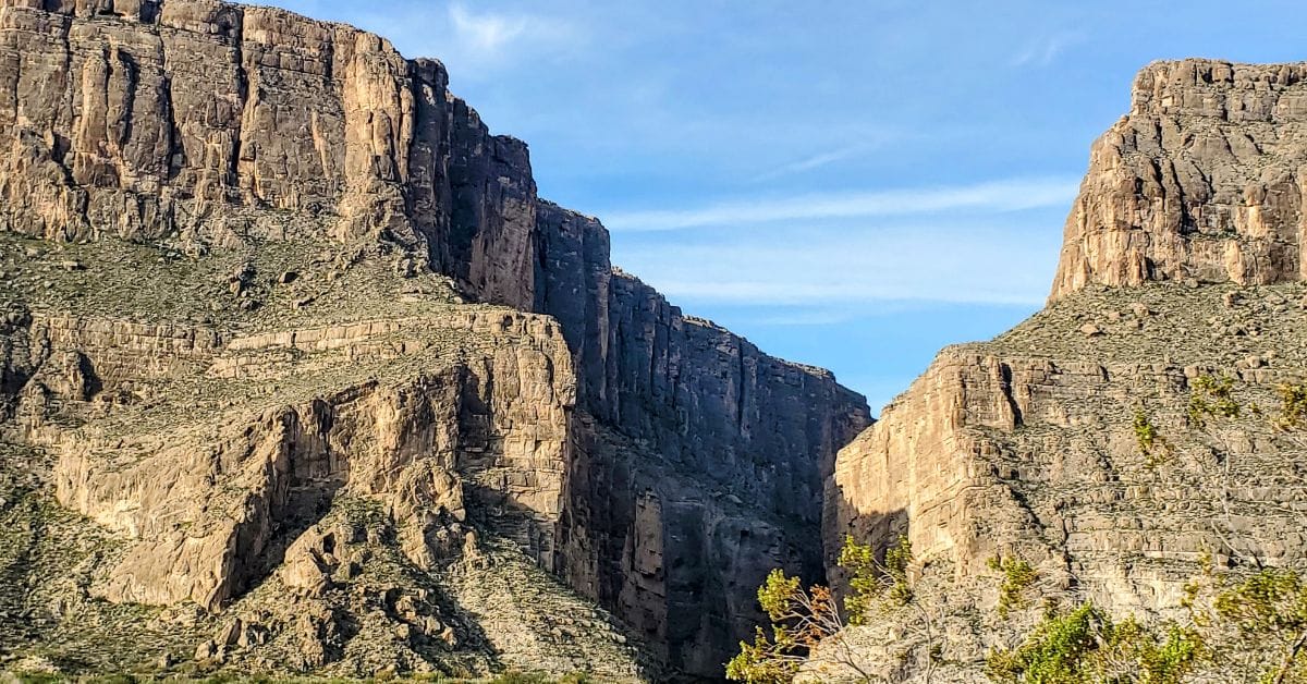 Massive canyon walls in Big Bend National Park, Texas.