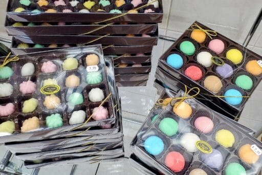 30 Best Things To Do In Batavia, Ny In 2025 13 Colorful boxes of sponge candy and pastel treats from oliver’s candy in batavia, ny, wrapped in clear plastic and gold ribbon.