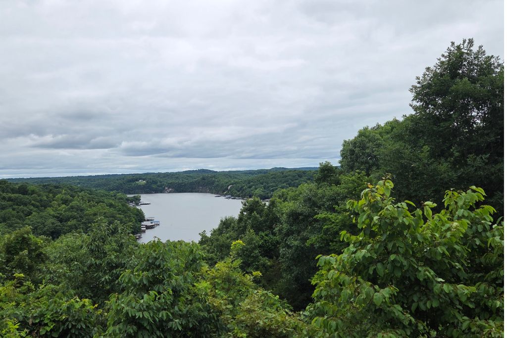 Missouri Road Trip Itinerary: Branson, The Ozarks &Amp; Beyond 12 Rain clouds over lake of the ozarks during our missouri road trip.