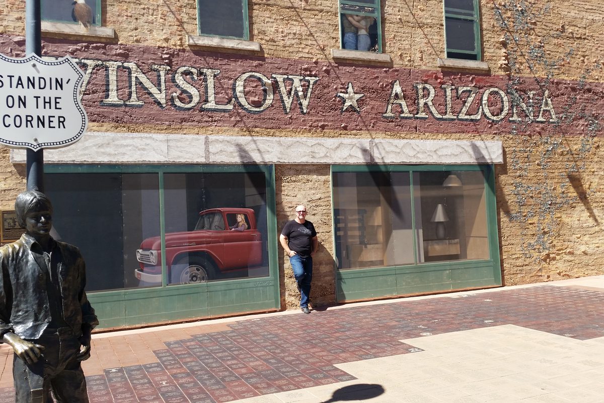 Standin' on the corner park in winslow, arizona